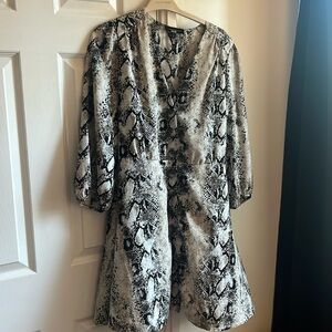 Snake print mini dress